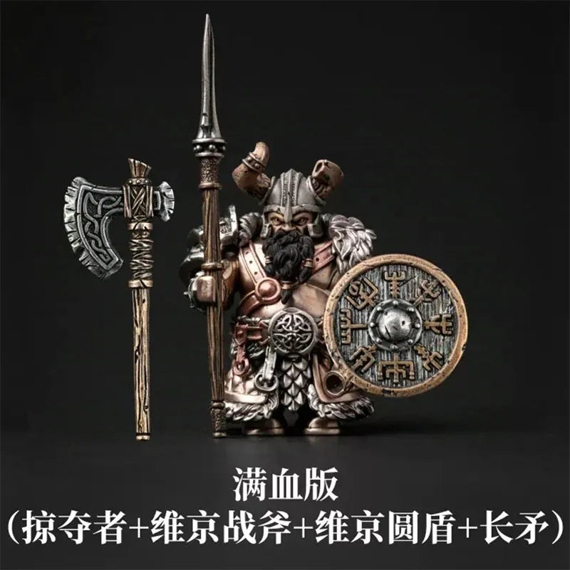 Original Logo Viking Raider Robber Building Blocks Warrior Magnetic Bricks Toys Detachable Metal Figurine Exquisite Box Version