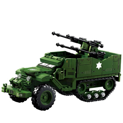 World War Army Military Soldiers SWAT Leopard 2A7 Main Battle Tank Assemble Building Blocks City Construction Bricks Toys Gift