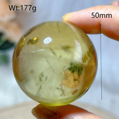 Healing Natural Crystal Brazil Smokey Citrine Quartz Sphere Rainbow Polished Ball High Quality Precious Home Decoration Gift