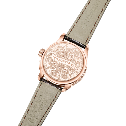 HANBORO Mechanical Alarm Watch Men Automatic Ping Bell Hourly Chime Luxury 100M Waterproof Sapphire Steel Business Unique