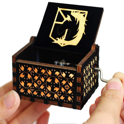 Wooden Anime Figure Music Box Pirates of the Carib Davy Jones Jack Sparrow Creative Birthday Christmas Day Gift