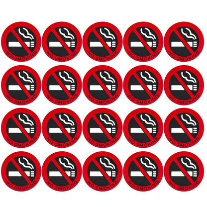 1-20pcs No Smoking Stickers Car Taxi Interior Prevent Smoking Sign Warning Logo No Smoking Decal Car Sticker Decoration