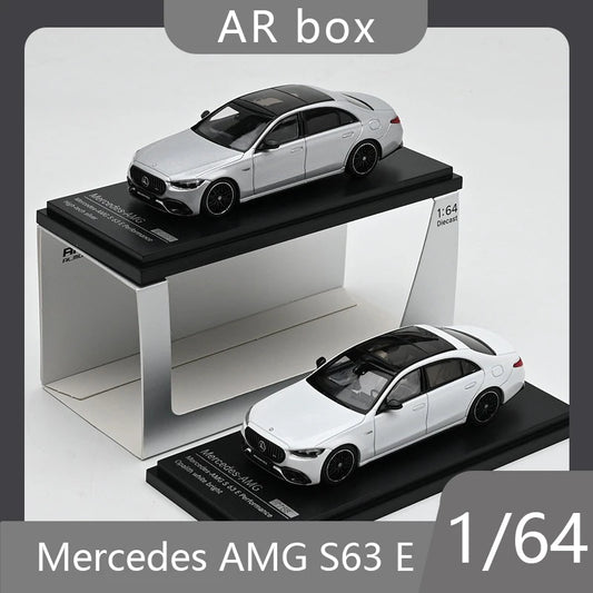 Almost Real AR box 1:64 Mercedes AMG S63 E alloy car model collection boy toy desktop ornament birthday gift