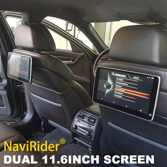 Car TV Rear Seat Entertainment For BMW X5 X6 X7 XB7 2022 2023 2024 Android Headrest Monitor 4k Screen With Mirroring HDMI Screen