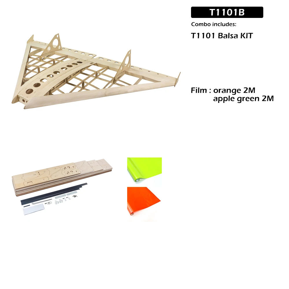 DW Hobby 1.0M Air Kart Delta Wing RC Airplane Balsa Kit Wooden Plane Remote Control Flying Kit Model T11