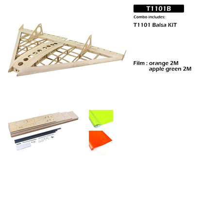 DW Hobby 1.0M Air Kart Delta Wing RC Airplane Balsa Kit Wooden Plane Remote Control Flying Kit Model T11