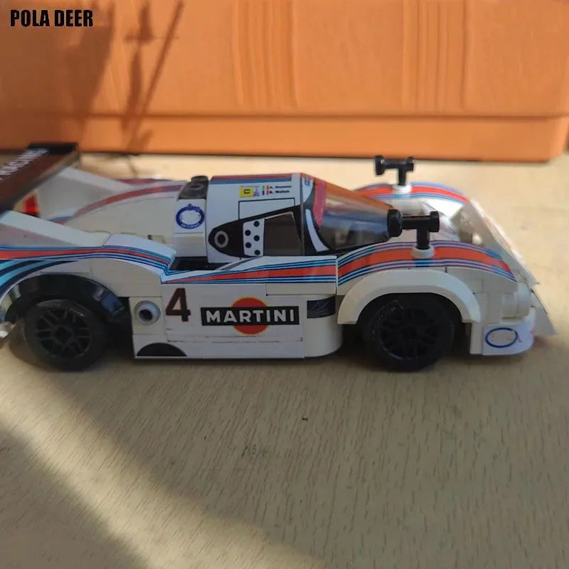 MOC Lancia LC2 Martini Rally Team Le Mans No. 6 Racing Building Block Model Small Particles Assembly Toys Puzzle Birthday Gifts