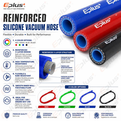 1 Meter Universal 4 Layers Silicone Tubing Flexible Hose Multi-Purpose Repair Water Air Line Red Blue Green Black