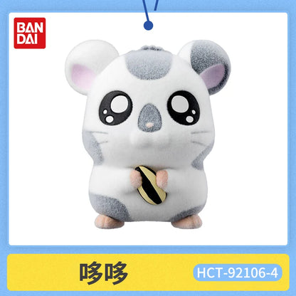 Bandai Genuine Hamtaro Hamster Collection Ornaments Anime Figure Model Kawaii Doll 6pcs Desktop Decoration Collection Toys Gifts