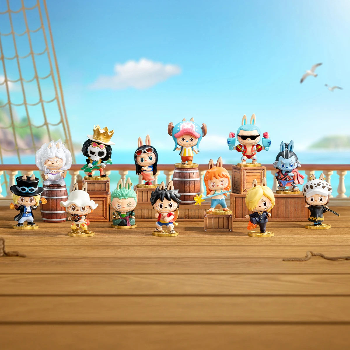 POP MART THE MONSTERS × One Piece Series Figures 1PC/12PCS Blind Box POPMART
