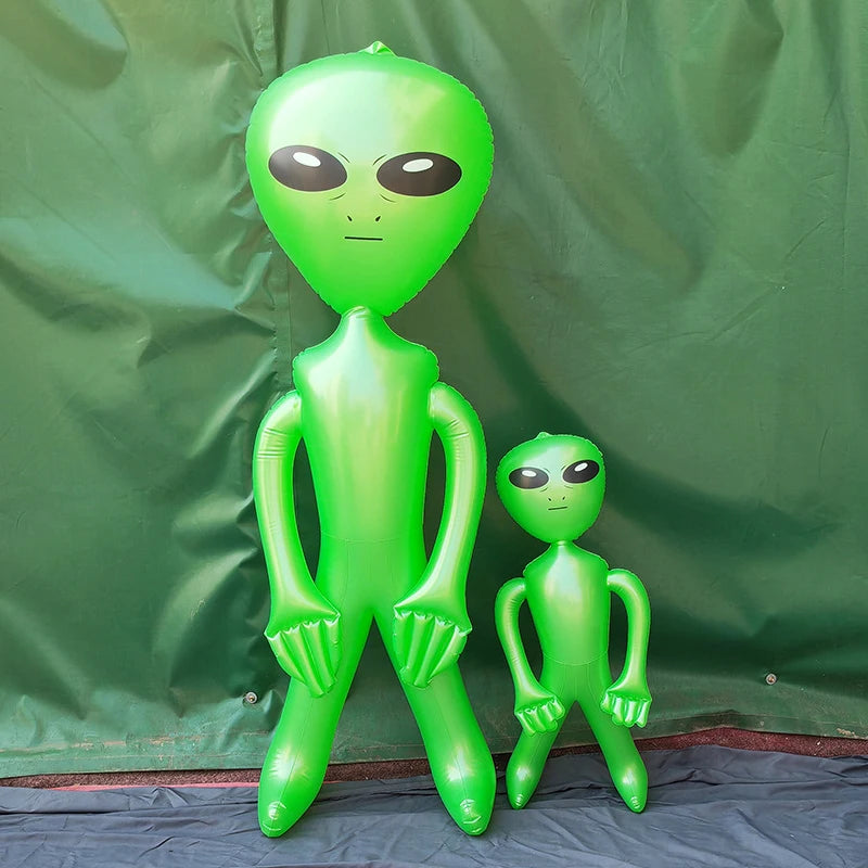 1~3pcs Green Alien Inflate Party Favor Inflates Inflatable Jumbo Alien Blow up Toy for Party Decorations, Halloween, Birthday