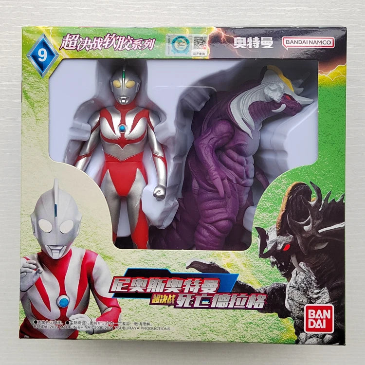 Bandai Original Ultraman TrigaTiga Galaxy Dynasel Vin Super Showdown Monster Golbadada Set Box Soft Plastic Doll Children's Gift