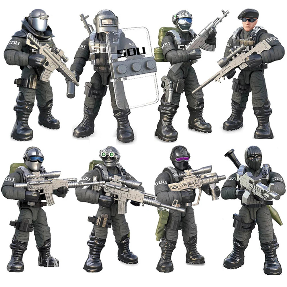 World War Army Military Soldiers Special Forces Model Assemble Building Blocks Bricks Children's Toys Gift