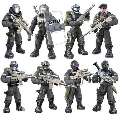 World War Army Military Soldiers Special Forces Model Assemble Building Blocks Bricks Children's Toys Gift