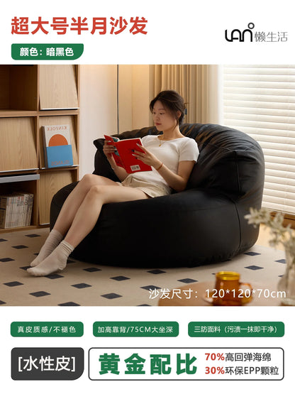 LSLeather Nordic Living Room Sofa Luxury Modern Cute Puff Couch Living Room Nordic Recliner Woonkamerbanken Living Room Furnitur