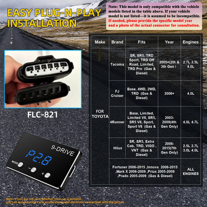 Car Electronic Throttle Controller Accelerator Tuning For Car 9 Drives 5 Modes Racing Accelerator Potent Booster For All Cars