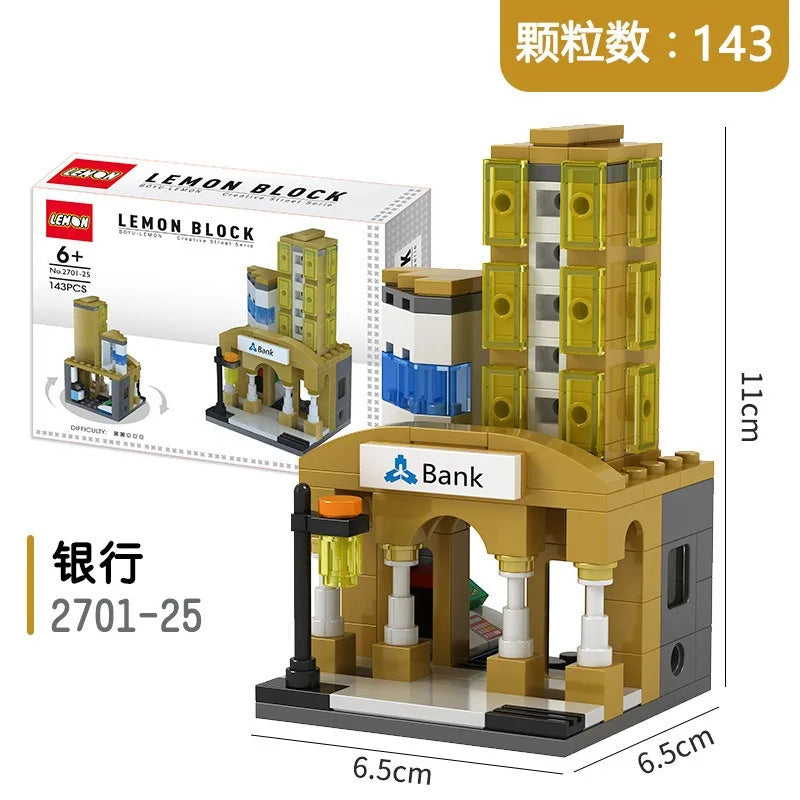 Mini House Building Blocks City Store Street View Snack Street Figures Children's Toys Boys and Girls Gifts Compatible With Lego