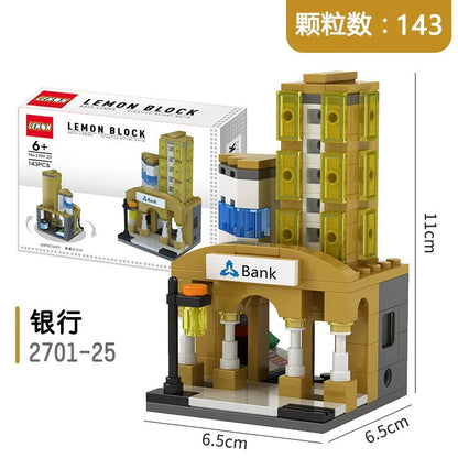 Mini House Building Blocks City Store Street View Snack Street Figures Children's Toys Boys and Girls Gifts Compatible With Lego