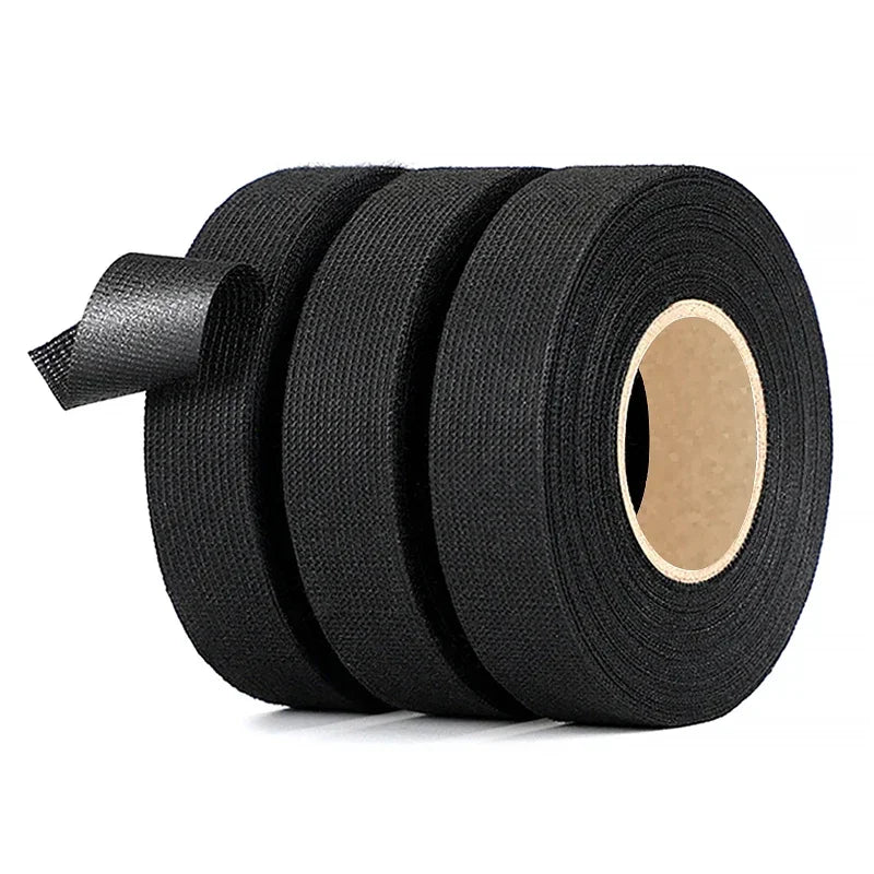 15Meter 9mm~32mm High - Quality Adhesive Fabric Tapes for Automotive Wiring Electrical Projects Heat-Resistant Cloth Tape