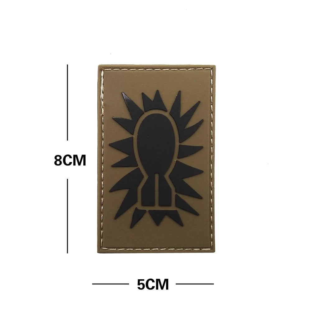 Outdoor Bag Accessories EOD English Pattern Embroidery + Reflective PVC Armband Morale Backpack Hook and Loop Patch