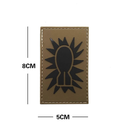 Outdoor Bag Accessories EOD English Pattern Embroidery + Reflective PVC Armband Morale Backpack Hook and Loop Patch