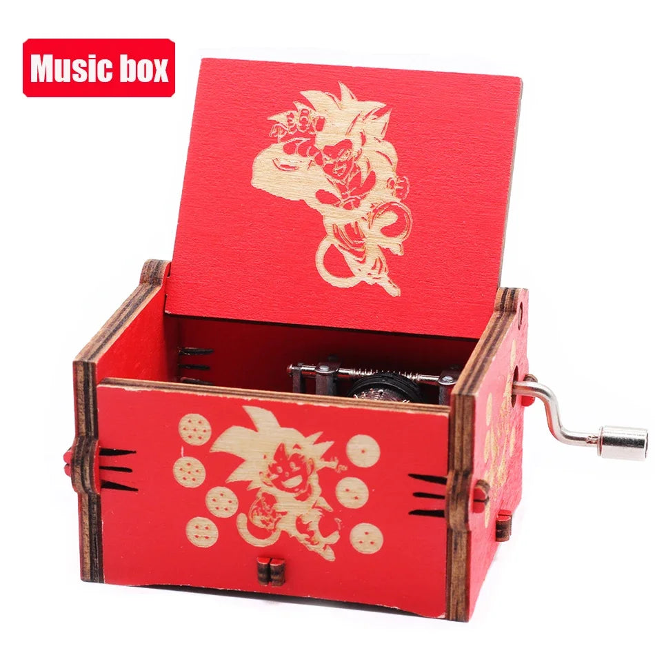 Wooden Anime Figure Music Box Pirates of the Carib Davy Jones Jack Sparrow Creative Birthday Christmas Day Gift