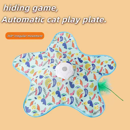 Cat Toy Interactive Hide and Seek Cat Toy with Bird Call Action Activated Mobile Hidden Feather Cat Kitten Teasing Toy3 Modes US