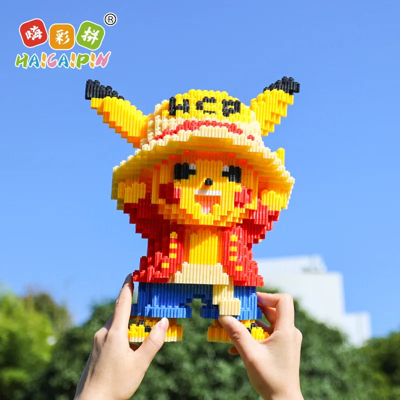 Pokemon Gengar Building Block Bulbasaur Charmander 3D Model Assembly Connection Mini Brick Figure Toys for Home Decora