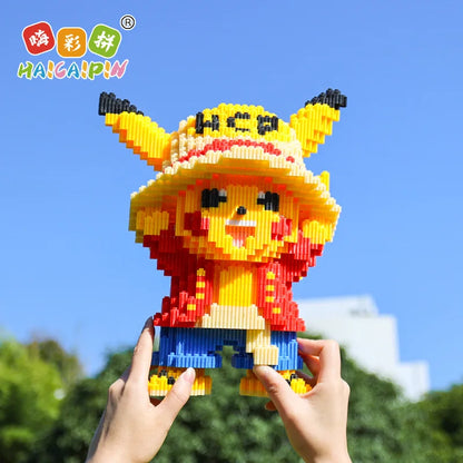 Pokemon Gengar Building Block Bulbasaur Charmander 3D Model Assembly Connection Mini Brick Figure Toys for Home Decora