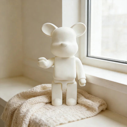 28cm Bear Statue Paint Block Bear Decor Desktop Ornaments Living Room Bear Floor Sculpture Home Decoration Kids Birthday Gifts