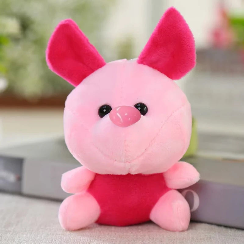 12cm Winnie the Pooh Bear Tiger Pig Anime Cute Cartoon Plush Dolls Toys Keychain Pendant Room Decoration Kids Birthday Gift