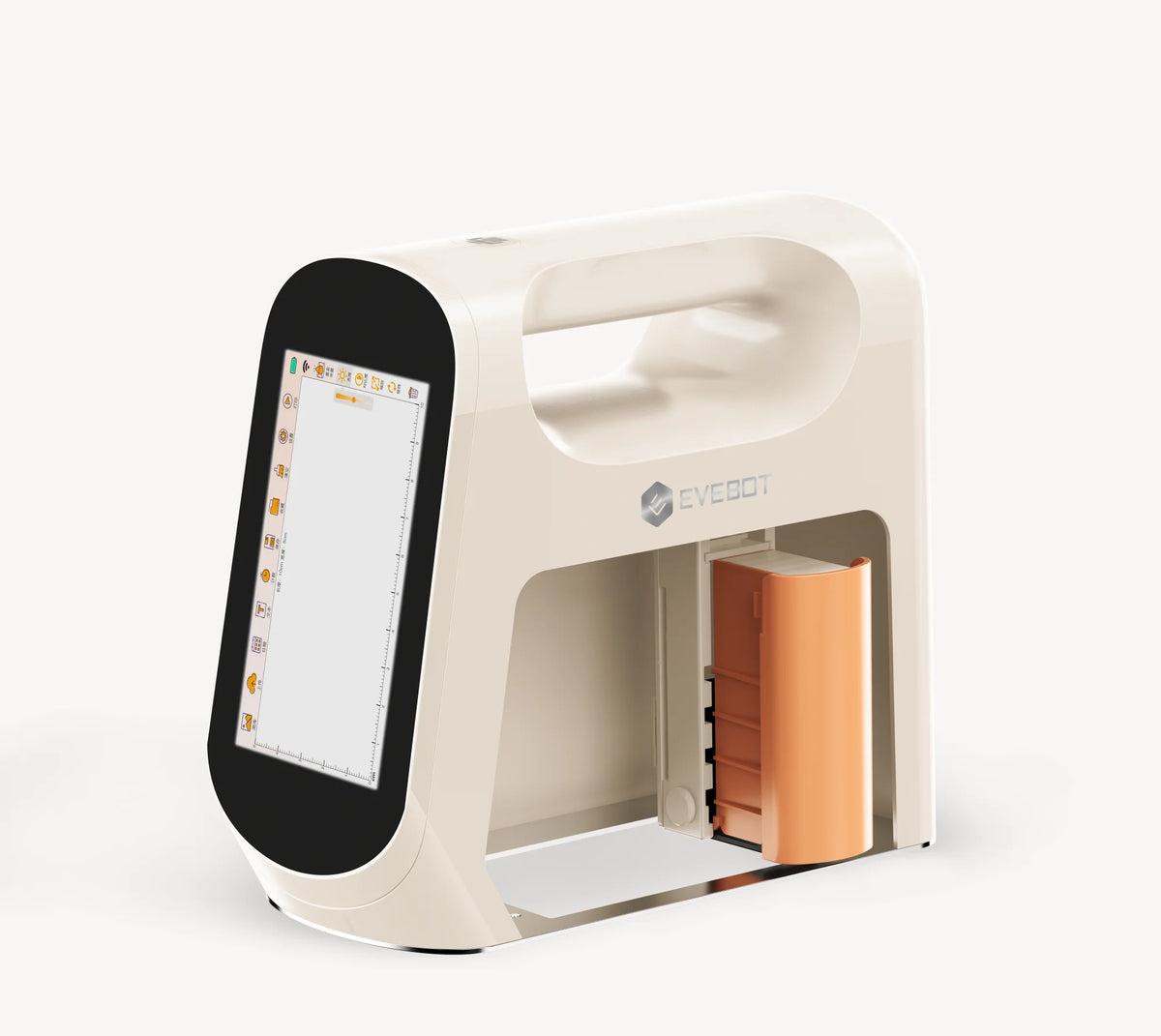 EVEBOT Smart Handheld Food Printer 5cm Print Head (Next-Gen with Visual Positioning) Flip Screen Ideal For Cafés & Coffee Shops