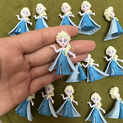 Disney original 100th Mini Figureines Bottle Toy  Princess Series Villain Series Figurine Toy Model For Kids Gifts