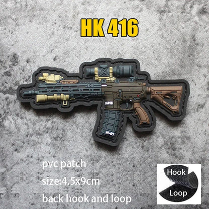 New 3D PVC Armband M416 Q Edition Armband Backpack Morale Collection Tactical Fast Tank Military Hook&Loop Patches for Clothing