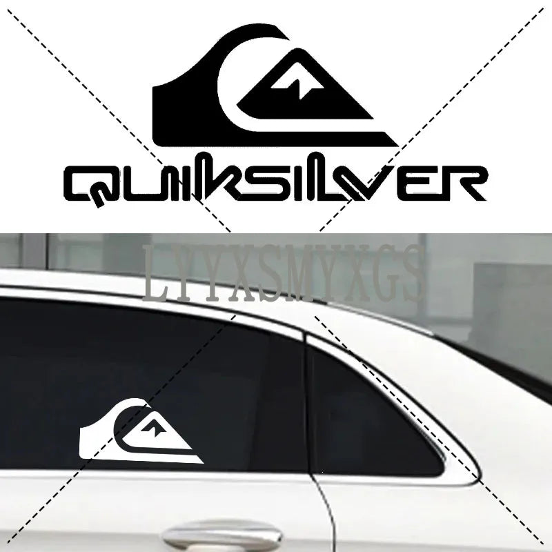 Personality Self-adhesive Quiksilver Surfboard Car Sticker Automotive Rear Window and Bumper Waterproof Vinyl Decal Decorative