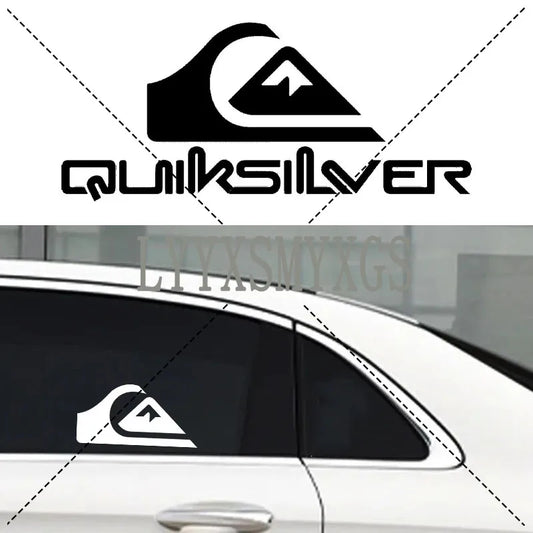 Personality Self-adhesive Quiksilver Surfboard Car Sticker Automotive Rear Window and Bumper Waterproof Vinyl Decal Decorative
