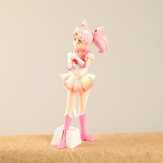 Anime 17cm Sailor Moon Action Figurine Pretty Guardian Chibiusa Figure The Movie Glitter Glamours Super Sailor Toy Gift