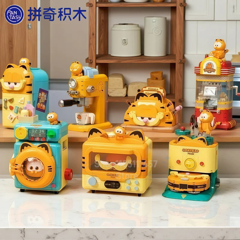 Pantasy The Garfield Home Appliance Building Blocks Food Series Cartoon Assembly Toys Models Desktop Decoration Collection Gifts