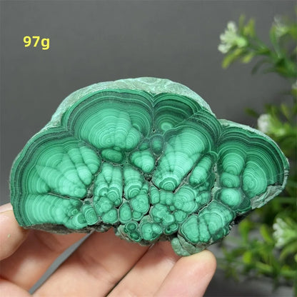 Natural High-Quality And Beautiful Malachite Slate Mineral Raw Stone Therapy Meditation Prayer Energy Home Decoration+Bracket