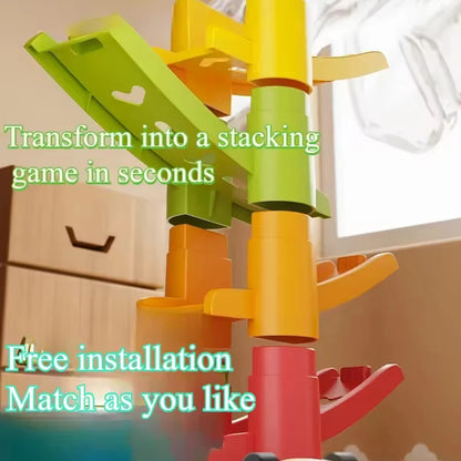 Cartoon Puzzle Children'S Gliding Track Car Mini Car Inertia Girl Baby 3-Year-Old Boy Toy Multi Layer Cartoon Puzzle Slide Car