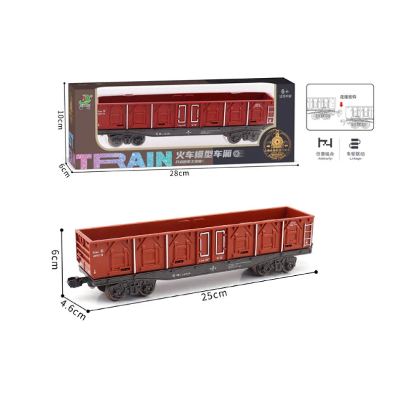 Vintage Steam Train Track Accessories Simulation Electric Train Model Retro Track Train Boy Toys Gift For Kids