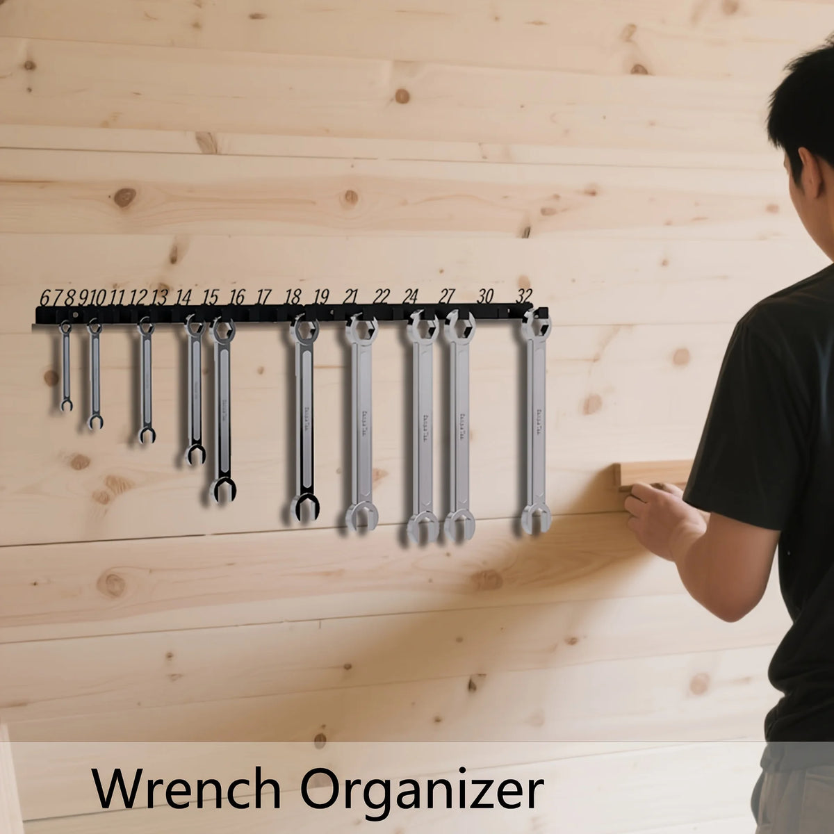 [Durable Screw Organizer] Durable Heavy-Duty Metal Wall-Mounted Screw Organizer with Numbered Slots (61 for #6, 31 for #8, Etc.)