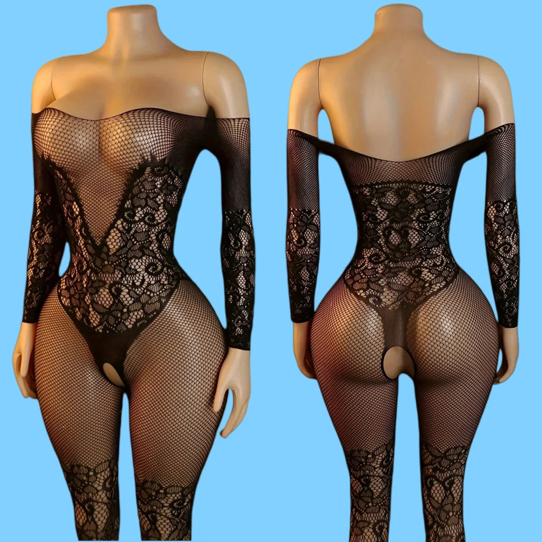 Open Crotch Bodystockings Lingerie Sexy Women Erotic Hot Black Bodysuit Underwear Porn Catsuit Crotchless Lenceria Sexual Mujer