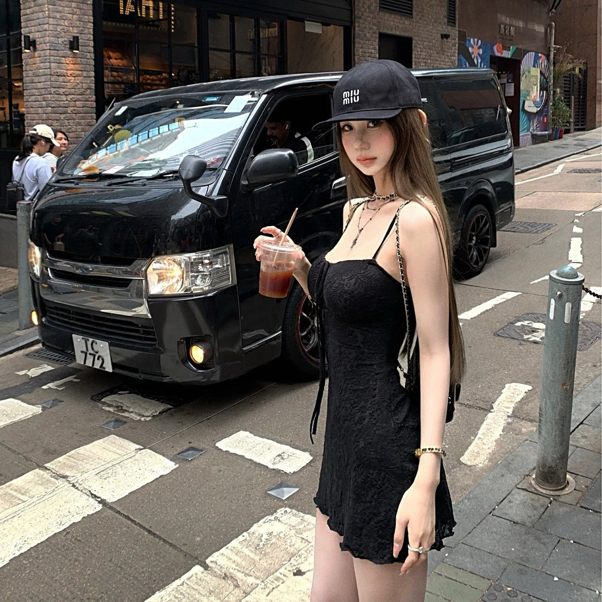 Green Textured Slip Dress for Women Retro Vacation Style Ruched High Waist Slim Fit A-line Mini Dress Pure Desire 2026