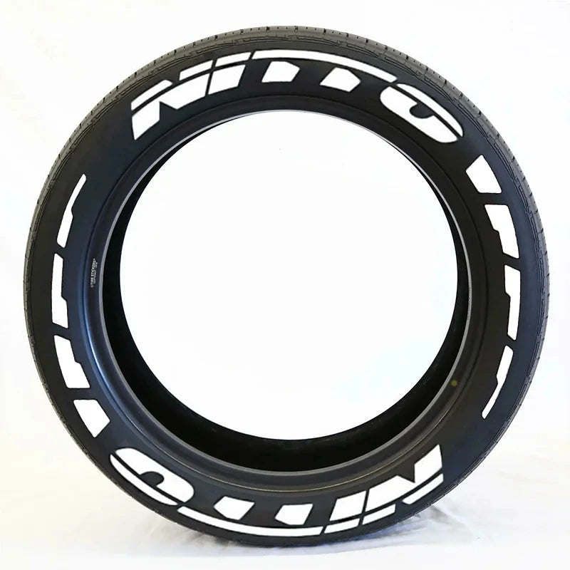NITTO Tire Lettering Sticker 1.06'' Font Tall For 14''-22 Wheels With Transfer Film Permanent Car Tire Decals Waterproof