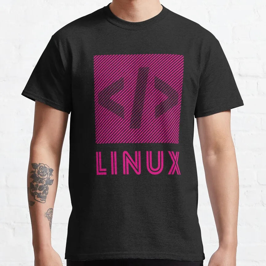 linux tux mario like troll Linux Just Sudo It Geek command computer softwar admin funny t shirt 100% cotton printed plus size