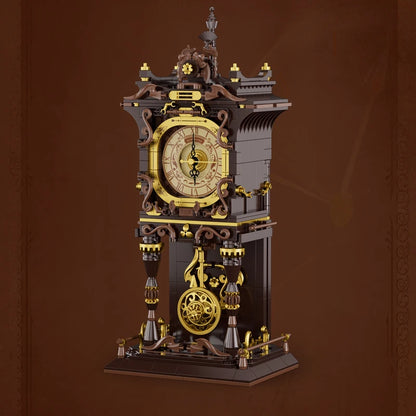 JAKI simulated European retro style building blocks clocks, living room toy ornament, educational building toy, holiday gift.