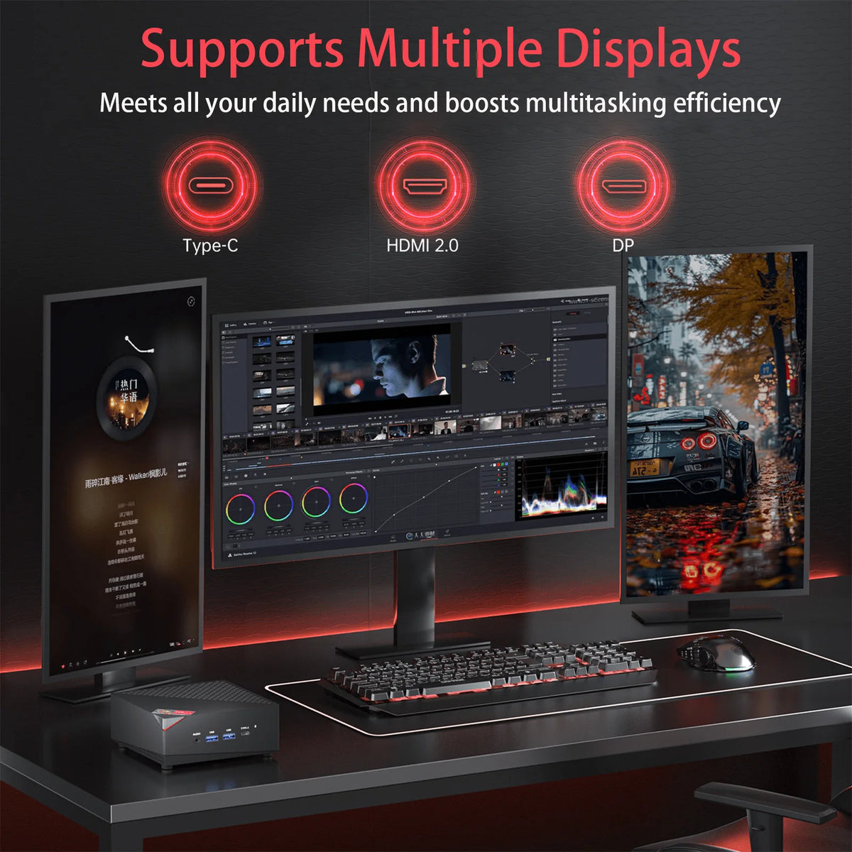 KAMRUI MINI PC R7 7730U Dual Channel 32GB DDR4 512GB SSD Win11pro WiFi6 BT5.2 Triple 4K Display Desktop Computer for Office Home