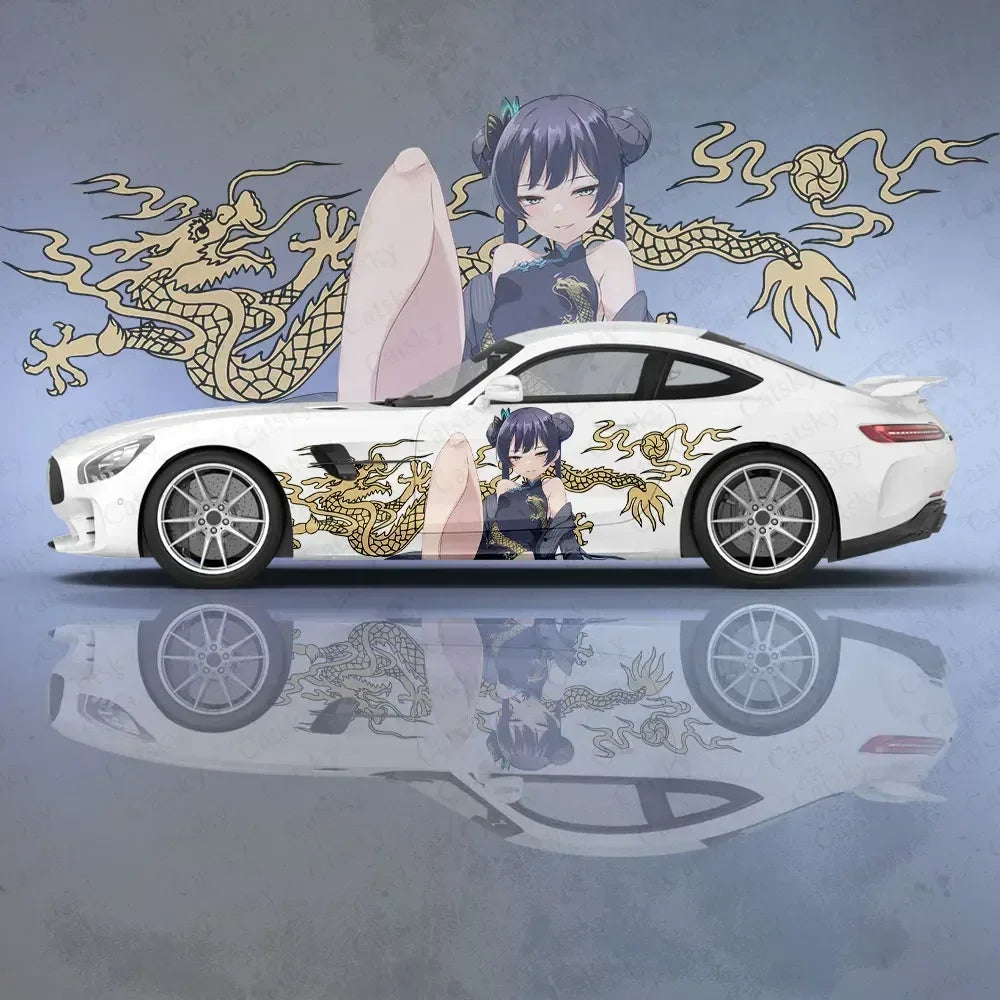 Ryuuge Kisaki Anime Girl Car Body Stickers Itasha Vinyl Car Side Decal Sticker Car Sticker Automotive Decor Film