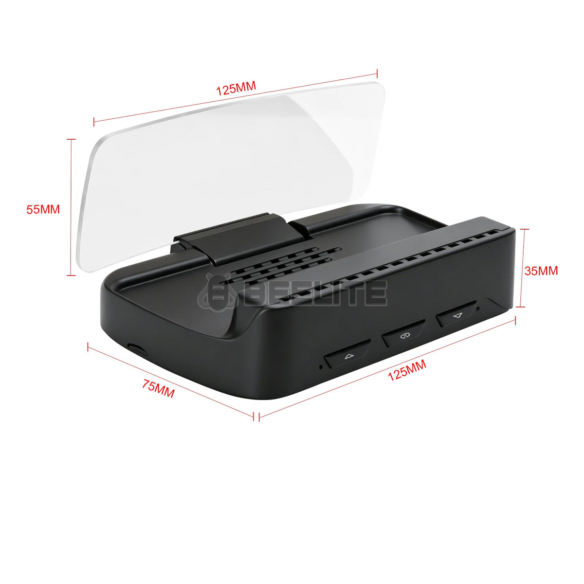 Beelite 2.99" Car HUD Display Wireless CarPlay Android Auto, Bluetooth Audio Output, Light Sensor For Auto Brightness